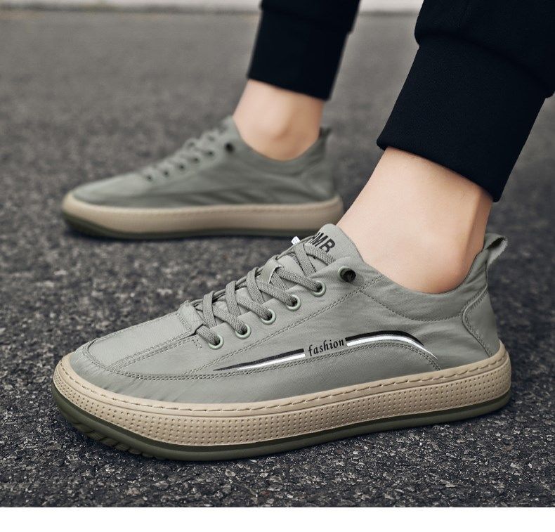 Men's shoes 2023 Spring New trend Men's casual shoes Fashion sports shoes Simple and comfortable Canvas board shoes_voghion.com
