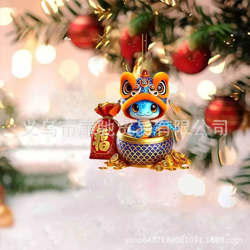 2d плоский новый стиль год змеи украшения подвеска трансграничный акриловой автомобиль зеркало заднего вида подвеска домашний праздник подвеска