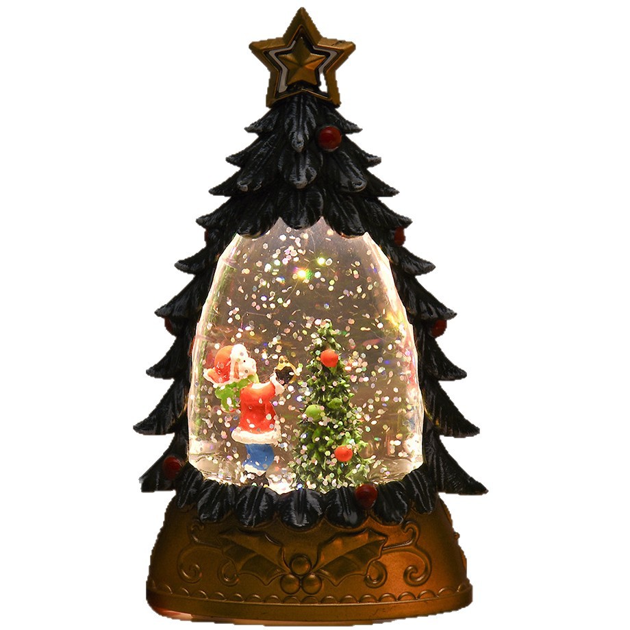 Navidad luz de vela electrónica árbol de Navidad agua vela decoración tienda escena ambiente decoración accesorios