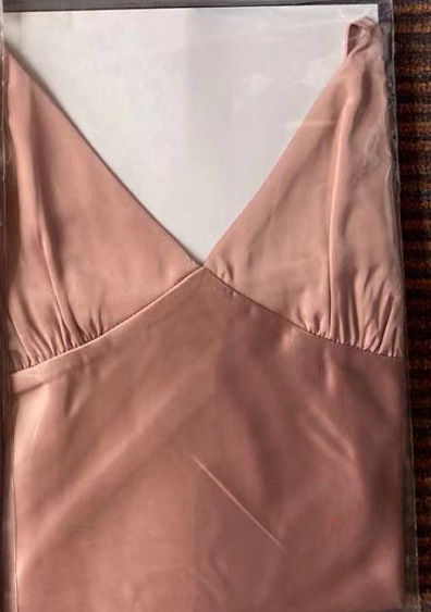 Camicia da notte da donna estiva in seta ghiacciata tinta unita con imbracatura sottile pigiama da casa con cuscinetto per il petto all'ingrosso in chiffon di raso_voghion.com