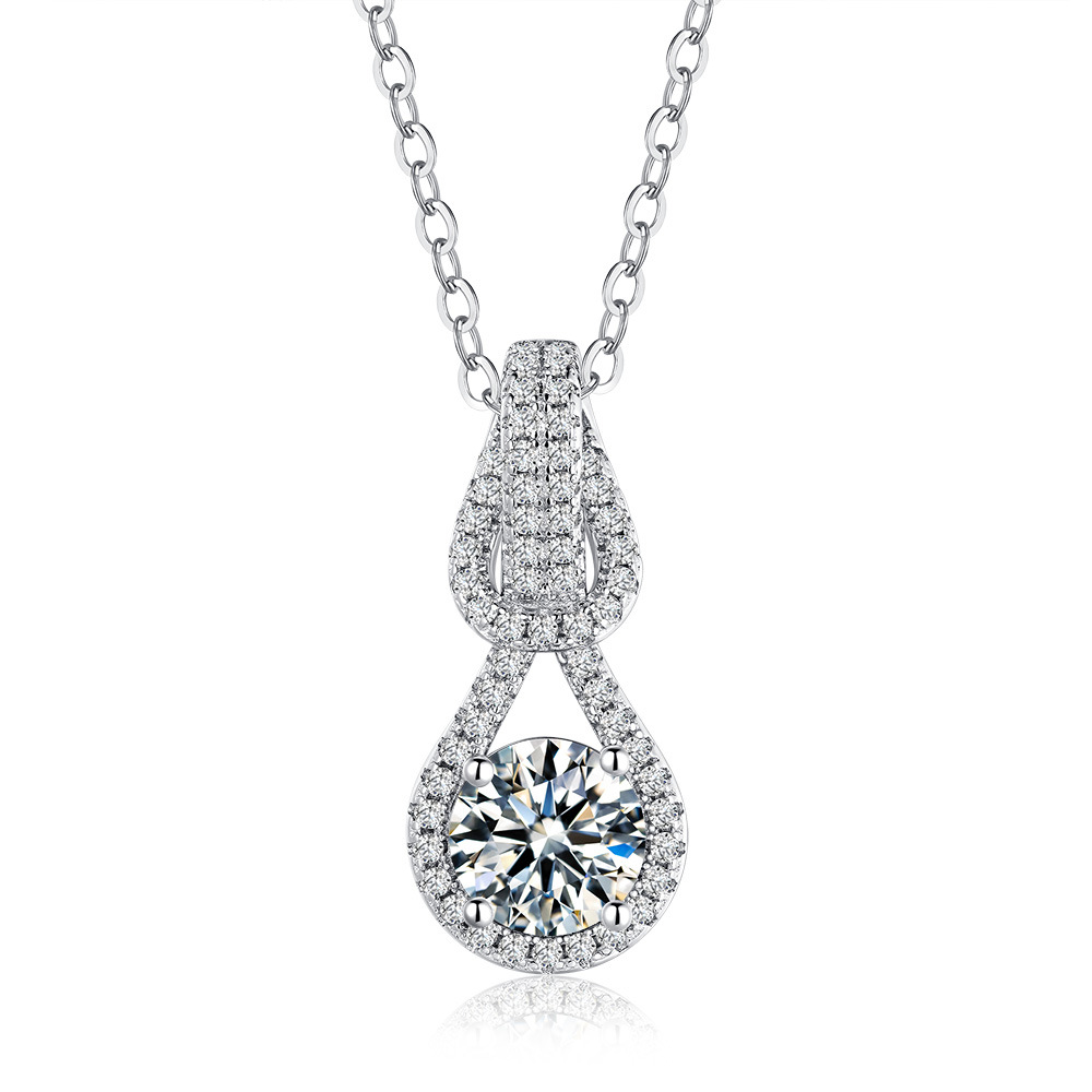 Classic pendant, accessory, silver 925 sample, 1 carat