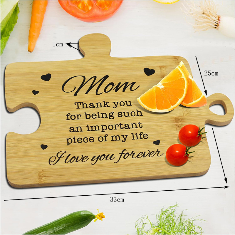 tablero de cortar de bambú multifuncional puzzle tablero de verduras de frutas refrigerio plato de alimentos suplementarios conveniente colgar tablero de verduras de clasificación