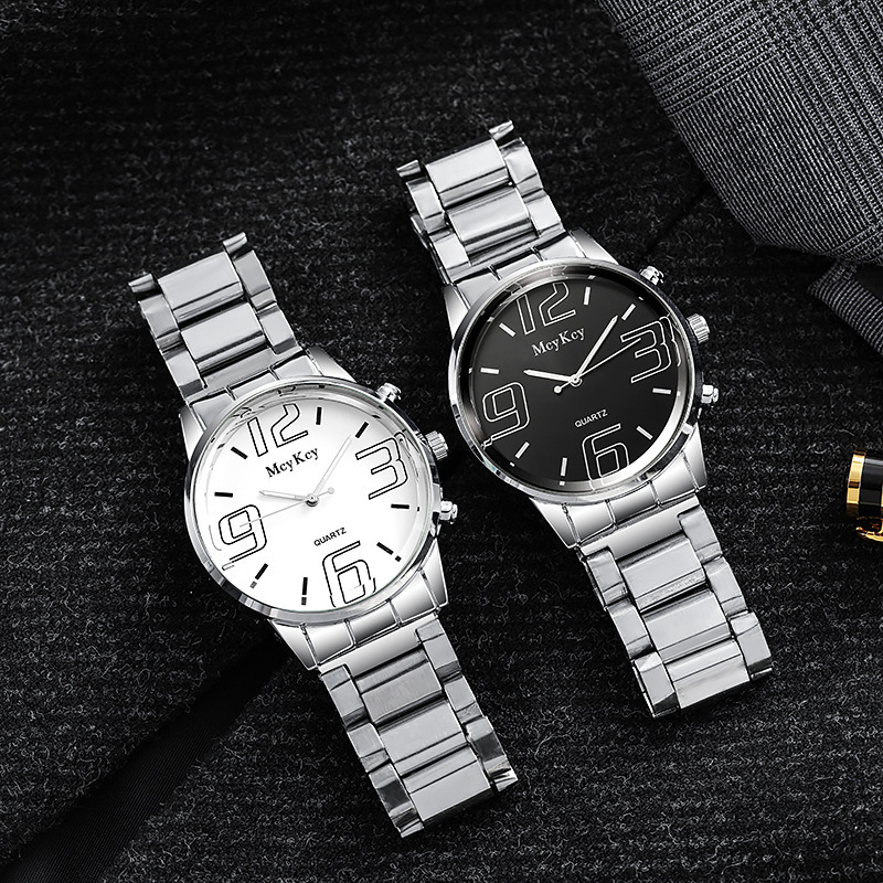 non Fully automatic mechanical watch, men's stainless steel strap, popular large watch_voghion.com