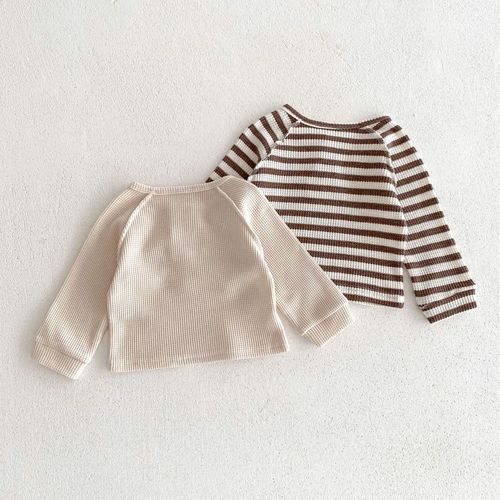 INS Korean same style children's clothing  autumn simple raglan sleeve shirts for boys and girls casual versatile sweater tops