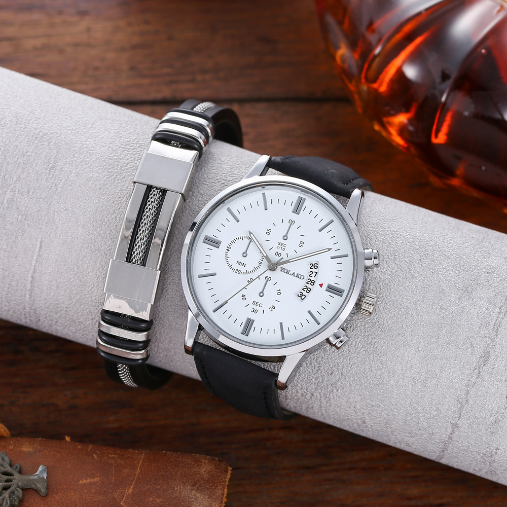 Herren Quarzuhr Mit Armband Set Für Business Und Freizeit_voghion.com