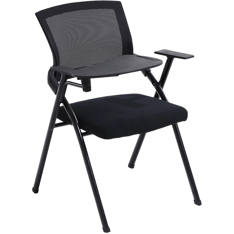 Silla de entrenamiento al por mayor con tablero de mesa con tablero de escritura plegable con respaldo plegable silla de oficina Silla de conferencia fabricante