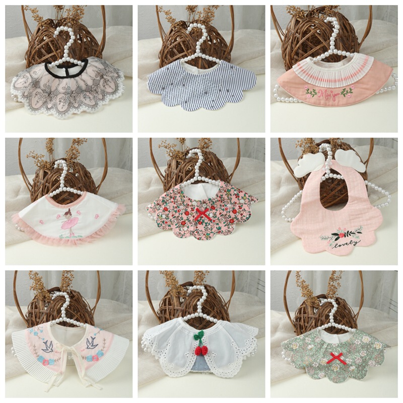 New baby bib waterproof baby saliva towel 360 degree rotation spring and summer anti-spitting newborn bib Cotton