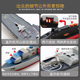 Children love aircraft carrier alloy model destroyer submarine back force sound and light toy simulation ship wholesale boxed