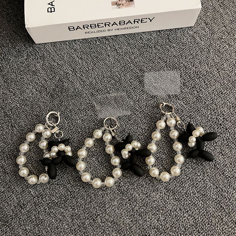 Coreano insdiy perla corta pulsera de teléfono móvil colgante CCD colgante de la cámara colgante bolso colgante colgante