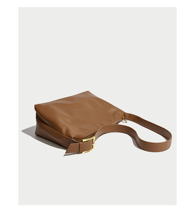 2024 Summer New Trendy Women's Capacity Casual Versatile Crossbody Soft Collapse Minimalist Style One Shoulder Large Bag_voghion.com