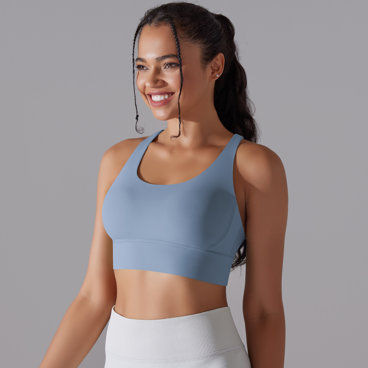 127g Weight Sleeveless Sleeve Length Nylon, Spandex Fabric Type Short Top Length Halter Crisscross Tank Tops Type Fitness, Yoga Occasion U Neck Neckline Solid Color Pattern Sports Style Sports Solid Color Nylon Spandex U Neck Active Tops Halter Crisscross Tank 77