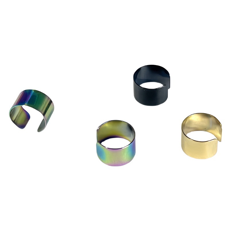 Korean fashion stainless steel ear clip U-shaped flat spring earrings polished double-sided earrings earrings wholesale