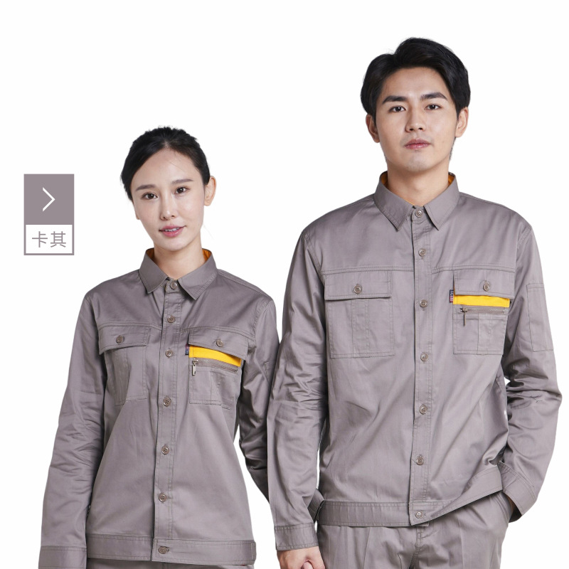 Conjunto de ropa de trabajo de sarga de algodón puro con logotipo personalizado, ropa de protección para soldadores, ropa de trabajo para talleres de fábrica, ropa de reparación automotriz para tiendas 4S.