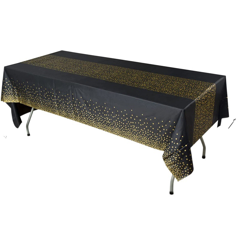 Mantel desechable boda engrosada Polka Dot impreso plástico mesa de comedor mantel fiesta de cumpleaños Polka Dot mantel rectangular