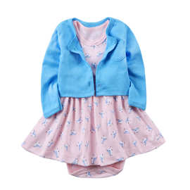 新款童装 纯棉 两件套哈裙女童 厂家批发裙是短袖婴儿服装
