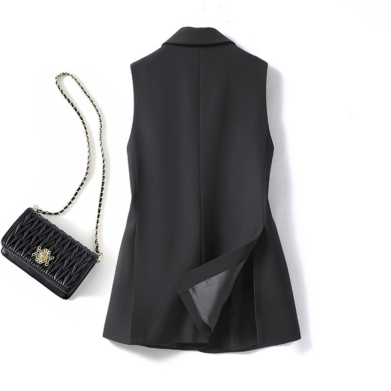 Women's Suit Vest 2026 New Korean Style Loose Vest with Unique Design British Style Blazer Vest Jacket