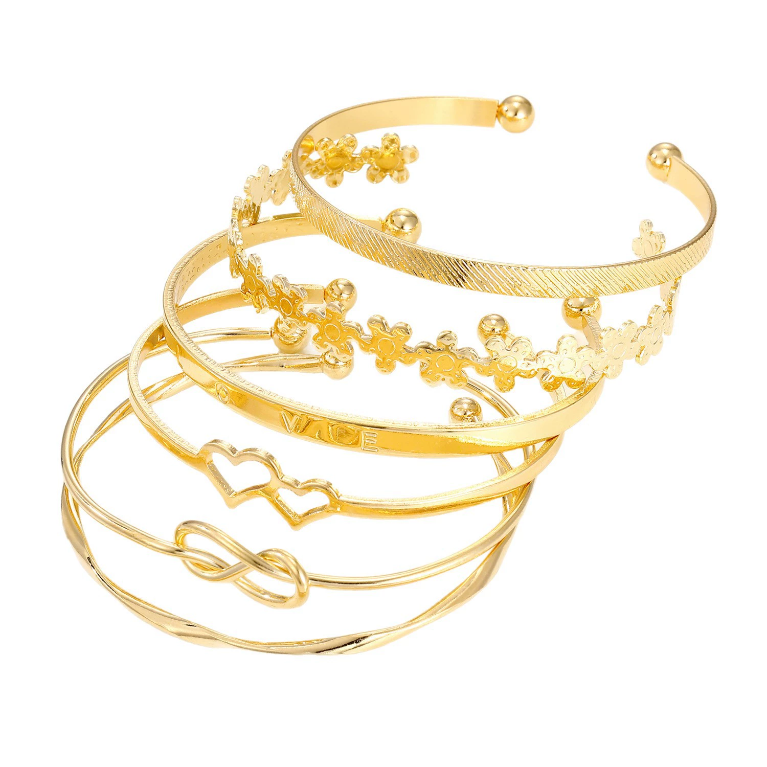Универсальный метал bracelet с цветком в ретро-стиле, французский ретро стиль, (кросс-бордер торговля)