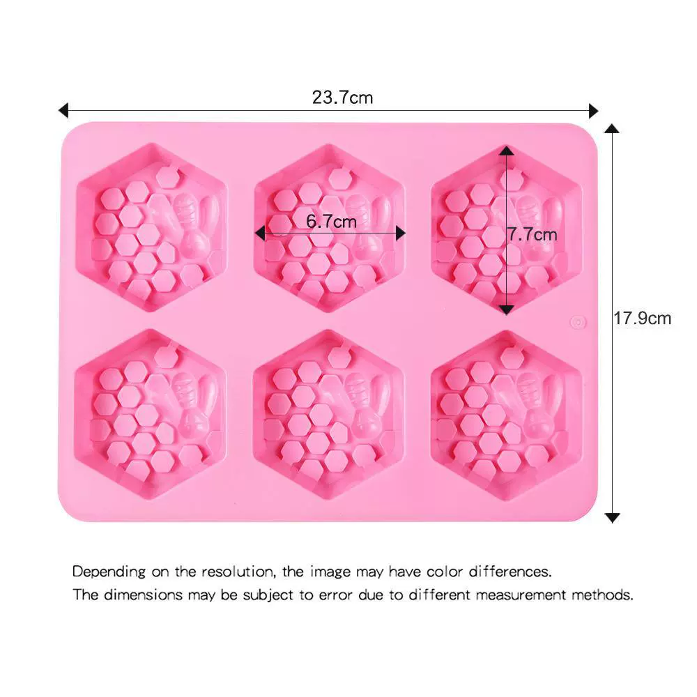 Acrylic compact soap mold, silicone mold, bee, ice cream