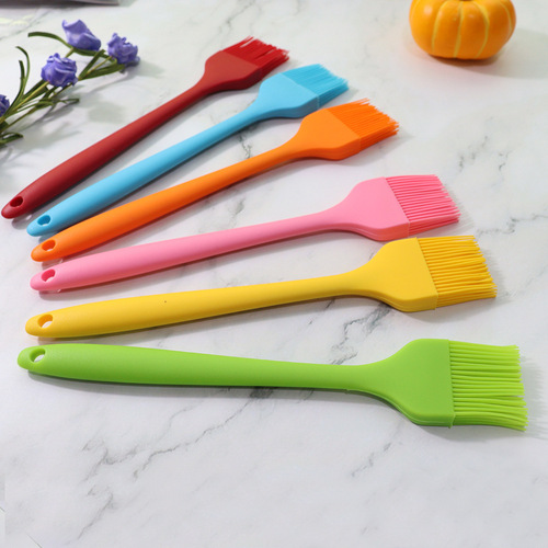 Zibo silicone oil brush large food grade silicone barbecue household oil brush high temperature resistant barbecue brush wholesale