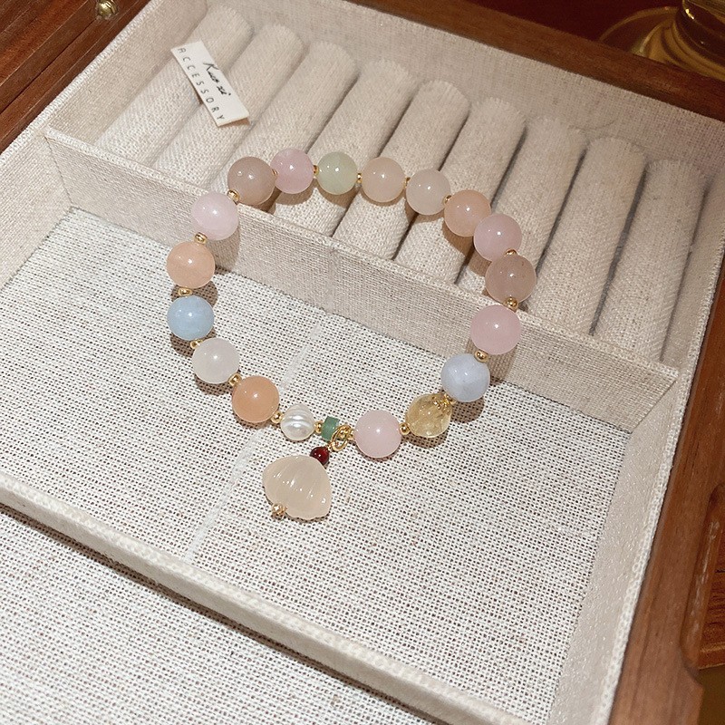 Pequeño Libro Rojo misma pulsera de cuentas de cristal nuevo estilo chino pulsera de temperamento personalizado temperamento femenino pulsera de estilo literario al por mayor