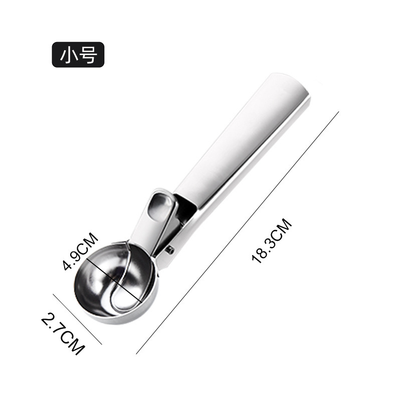 Verano acero inoxidable cuchara de helado cuchara de helado cuchara de excavadora multifuncional fruta comercial sandía cuchara de excavadora de helado