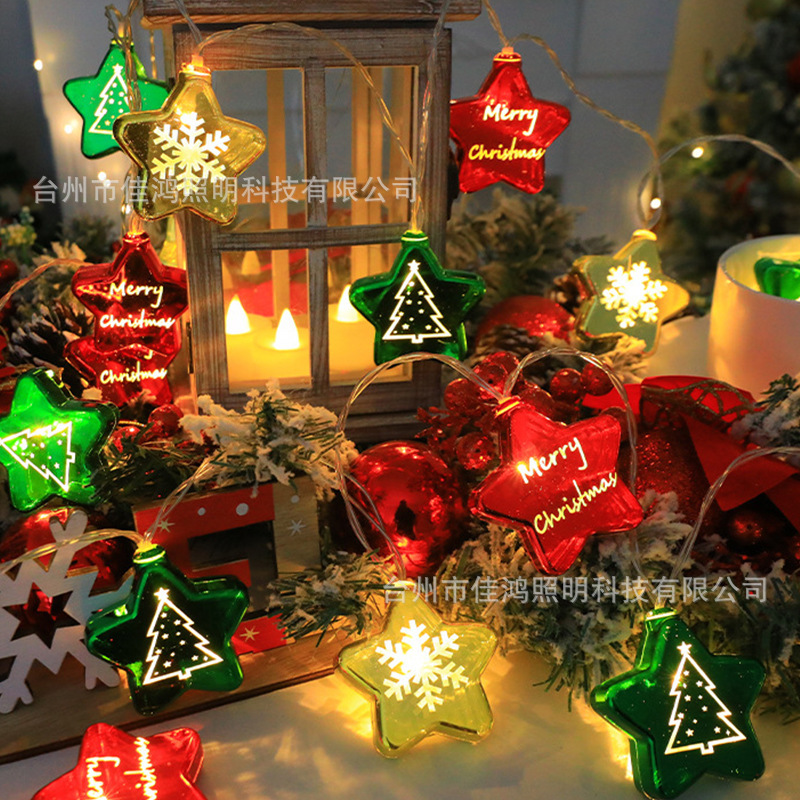 Luz LED de Navidad transfronteriza, decoración de ventana de cadena, tamaño colgante, estilo personalizable, gran cantidad de precio preferencial