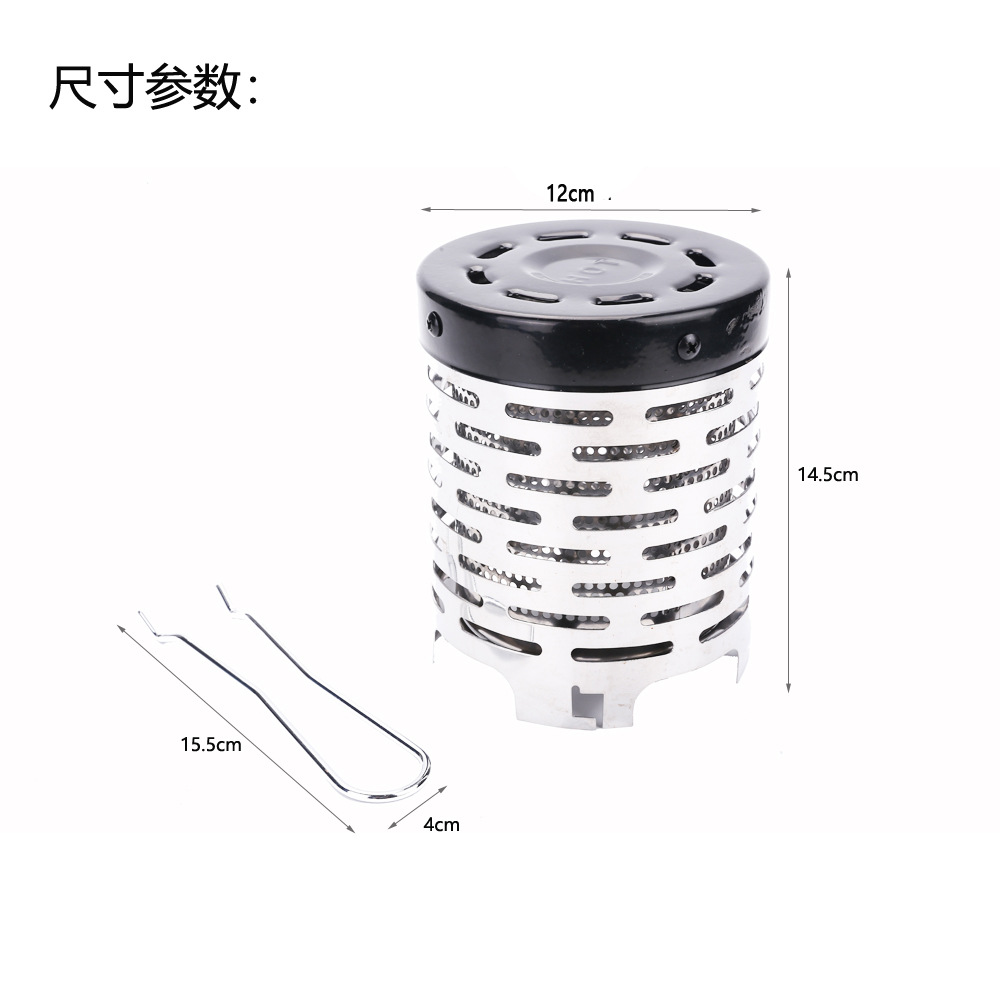 Cross-border camping mini estufa de calefacción portátil de infrarrojos de acero inoxidable calentador de la mano estufa acampar al aire libre cubierta de la calefacción