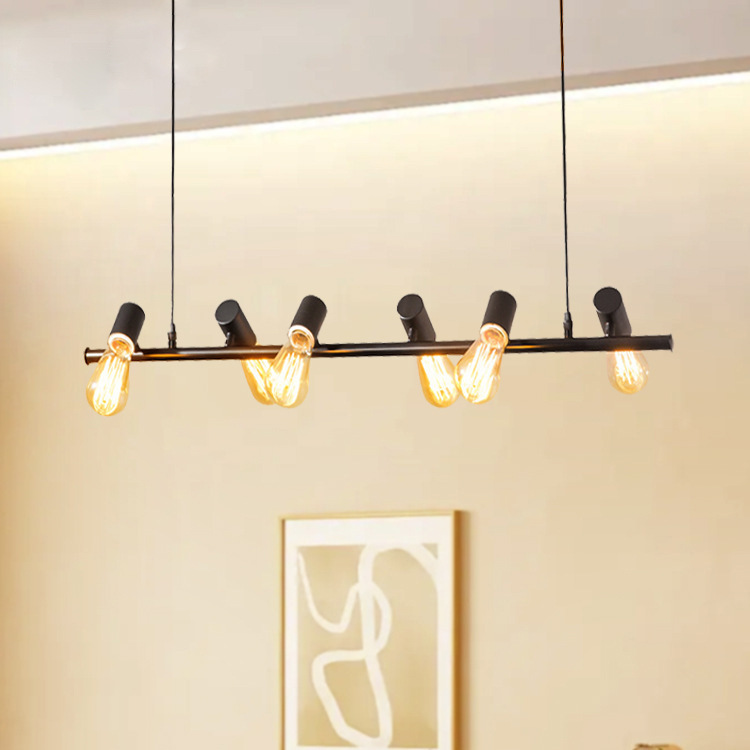 Araña de restaurante americano, personalidad creativa, lámpara larga, caja registradora, cafetería, lámpara de bar, lámpara de viento industrial de oficina