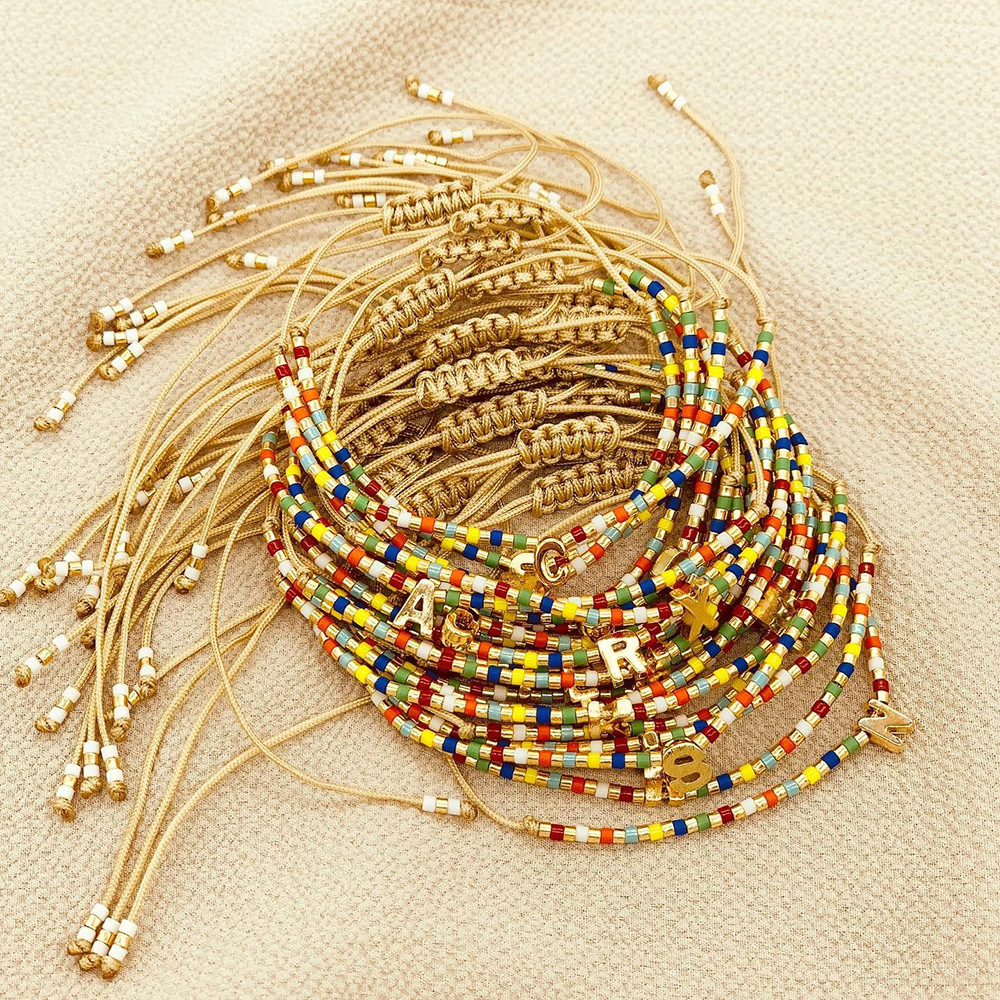 Fashion Letter Seed Bead Knitting Women's Bracelets display picture 2