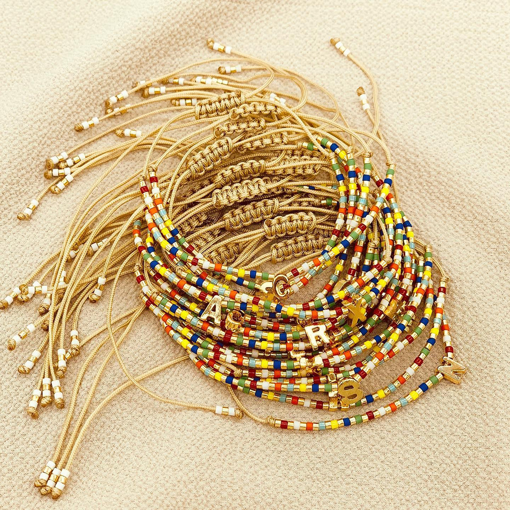 Handgefertigtes Miyuki Perlenarmband Mit Buchstaben Diy Schmuck_voghion.com