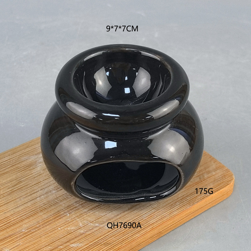 Lámpara de incienso de cerámica quemada en seco, lámpara de aceite esencial, horno de incienso de flores de cerámica, dormitorio, sala de estar, humidificador de fragancia