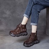 以一 Martens, кожаные ретро дышащие летние короткие сапоги, ботинки, воловья кожа, мягкая подошва