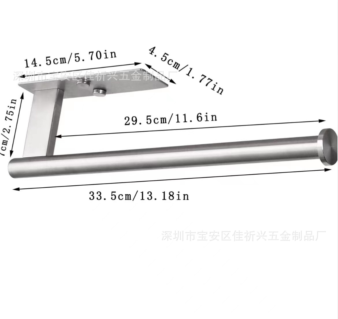 Transfronterizo 304 de acero inoxidable titular de papel de rollo de cocina titular de papel de plástico estante de almacenamiento titular de tejido de cocina sin perforar image 10