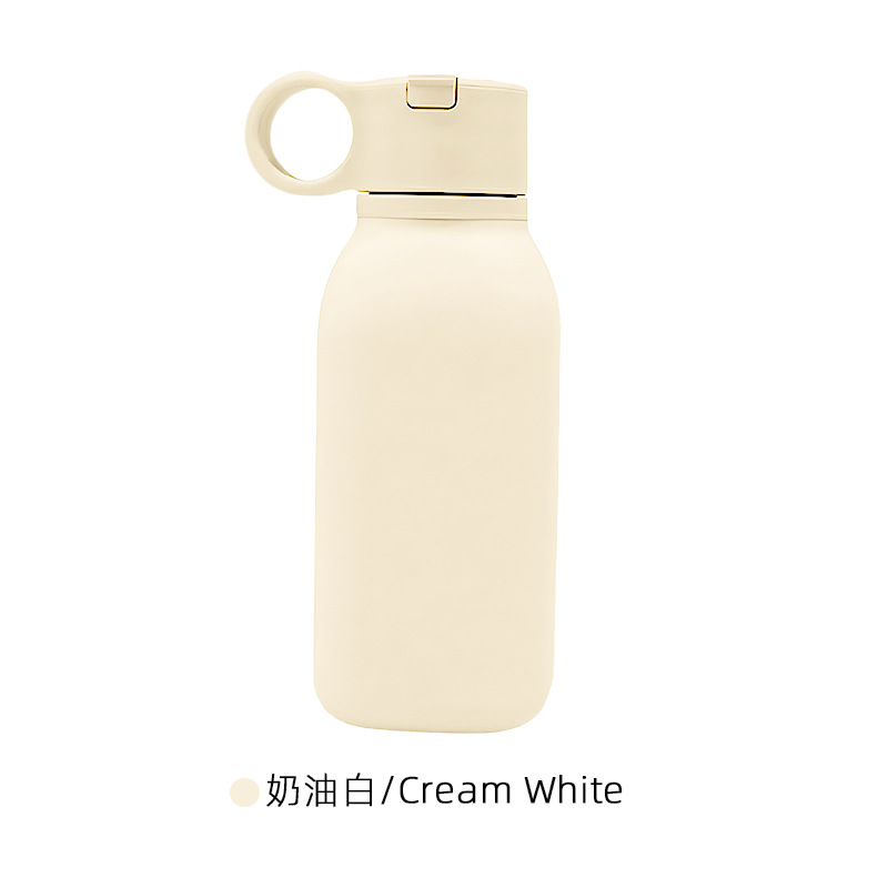 Taza de agua transfronteriza portátil de silicona americana, botella de agua deportiva resistente a altas temperaturas de grado alimenticio, taza de agua esmerilada para automóvil a prueba de caídas al aire libre