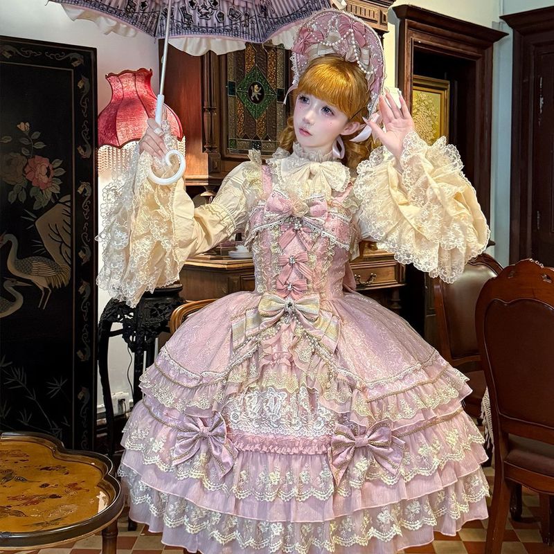 Lolita洋装doll感jsk吊带连衣裙夏季|undefined