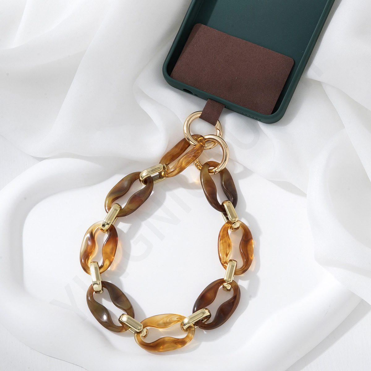 32g Weight Mobile Phone Chain Classification 1 Piece Quantity Alloy Material Oval Pattern Retro, Classic Style Style Retro Classic Style Oval Arylic Alloy Mobile Phone Chain 8