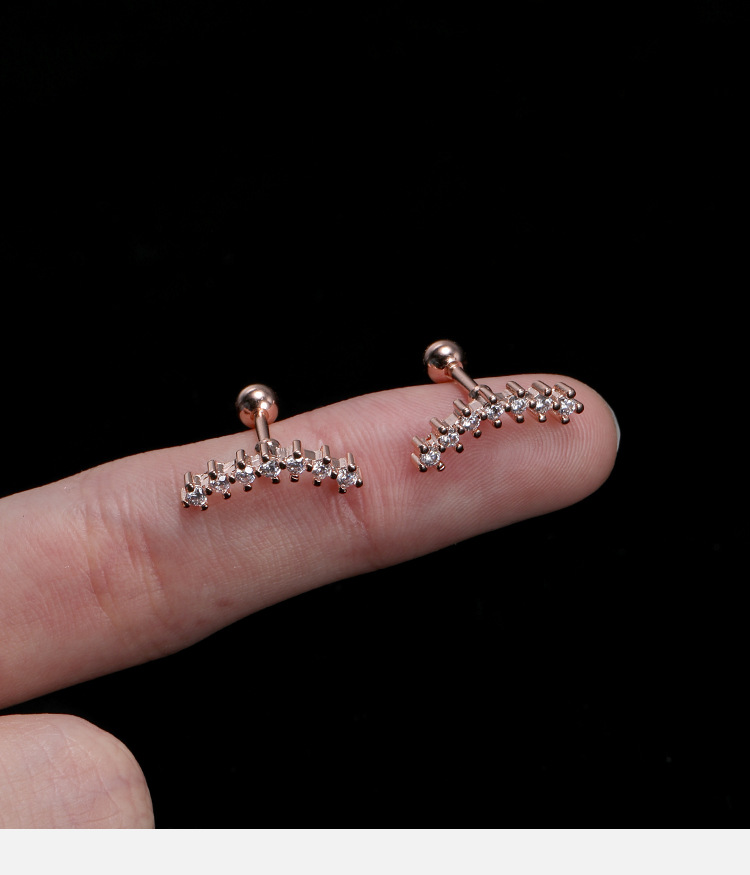 Butterfly Mini Zircon Ear Bone Nail Creative Earrings for Women detail image 8