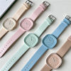 2024 Fire new macaron square sugar watches high face value male and female student milk tea creative fashion literature and art