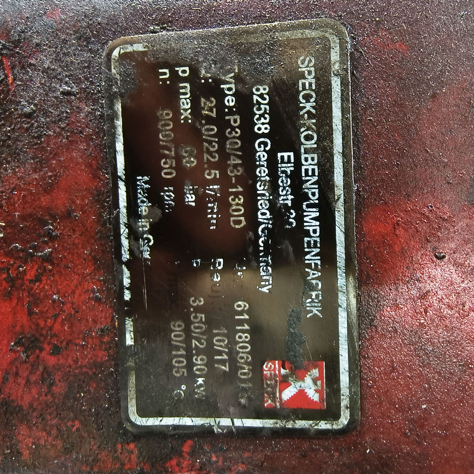 德国斯贝克锅炉热水高压泵P30/43-130D维修密封连杆油封配件