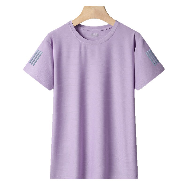 Ropa de secado rápido para hombres de manga corta de seda de hielo de verano extra grande, deportes y ocio, ropa de secado rápido para exteriores de gran tamaño transpirable, media manga para hombres image 6