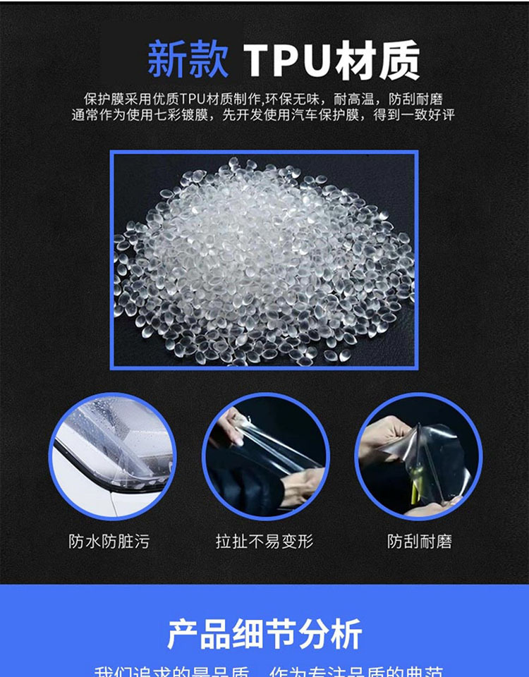 Car Tpu Blackened Lamp Film Headlight Transparent Automatic Repair Protective Film Anti-Scratch Tph Taillight Color Changing Film