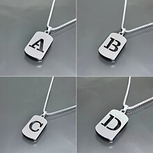 X 27236 Titanium Steel Alphabet Necklace ����ĸ�� ��