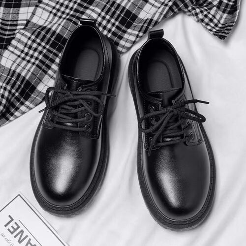 Autumn High-End Martin Boots, British Style Formal Business Wedding groom leather shoes for men, breathable casual small leather shoes