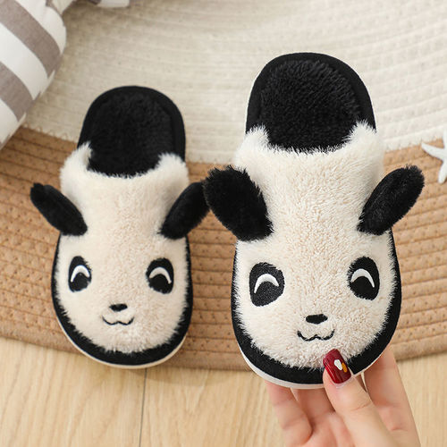 Children's Cotton Slippers Autumn and Winter Cartoon Style for Boys and Girls, Indoor Home Slippers with Non-slip, Baby Kids, Woolen Slippers from Zhao Zhi Zheng