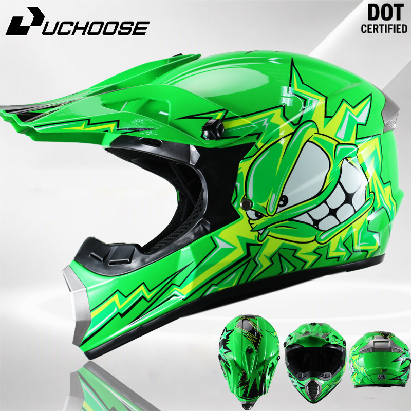 Teenager mountain off-road helmet, motorcycle full-face safety helmet, wear-resistant, sun-protective riding helmet