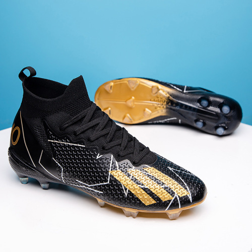 Cross-border Falcon new high-top football shoes long spikes football shoes TF broken spikes special training shoes football men's model