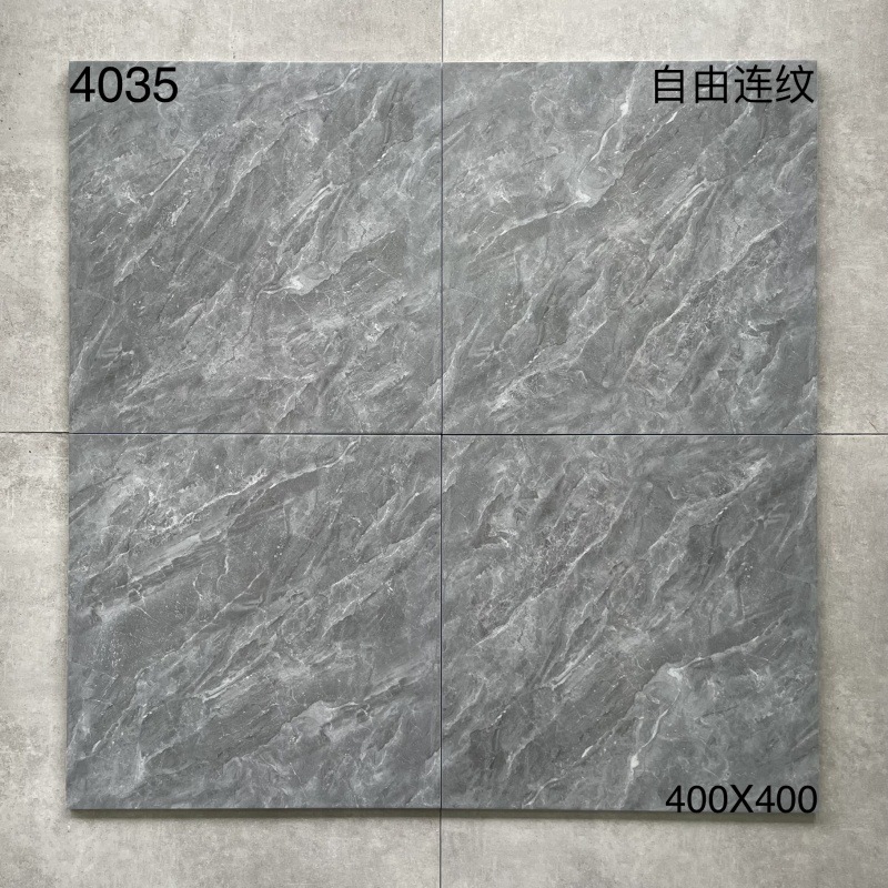 キッチントイレの床タイル400x400滑り止め耐摩耗性床タイルバルコニータイル浴室模造古煉瓦グレー|undefined