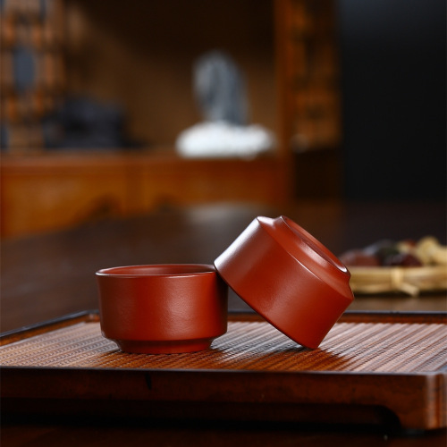 Zisha Cup Tea Cup Small Tea Cup Zisha Kung Fu Tea Cup Big Master Cup Wholesale Cup Slightly Flawed Peony Cup