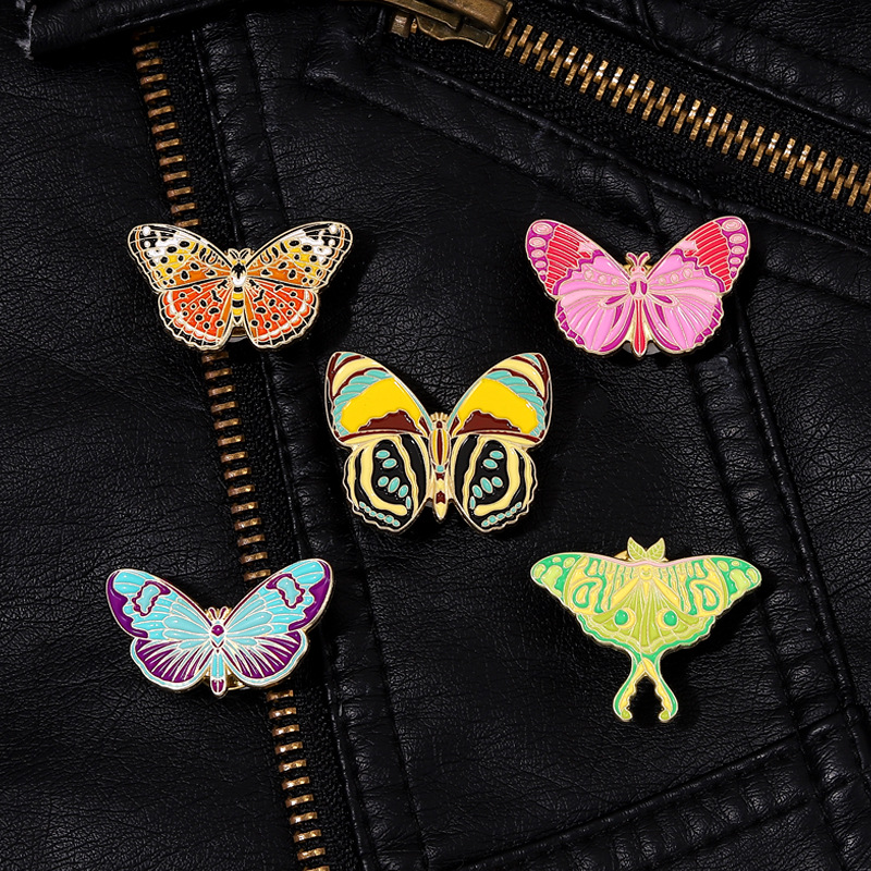 Alloy Material Butterfly Pattern Unisex Gender Modern Style Pin Butterfly Alloy Plating Unisex Brooches