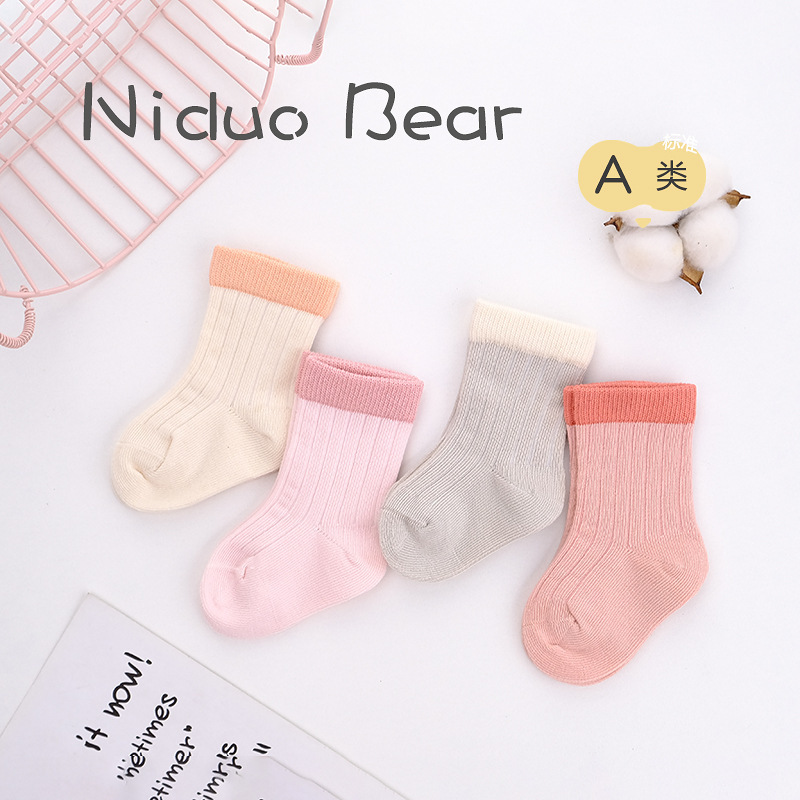 Nido Bear Autumn and Winter New Baby Socks Color Matching Girls Baby Socks Loose Mouth Type a Boneless Kidsren's Socks 7214 Nido Bear Autumn and Winter New Baby Socks Color Matching Girls Baby Socks Loose Mouth Type a Boneless Kidsren's Socks 7214